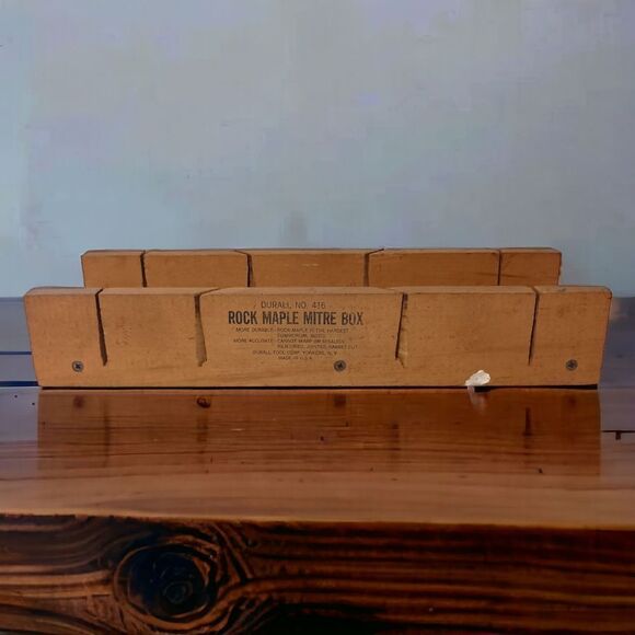 DURALL Rock Maple Mitre Box No. 416 Yonkers NY Vintage Made In USA Wooden Wood. - Picture 11 of 14
